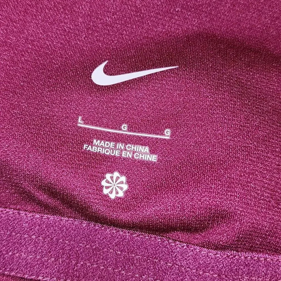 Nike Womens Maroon White Polka Dot One Piece Bathing Swim Suit Open Back Large - Picture 5 of 5